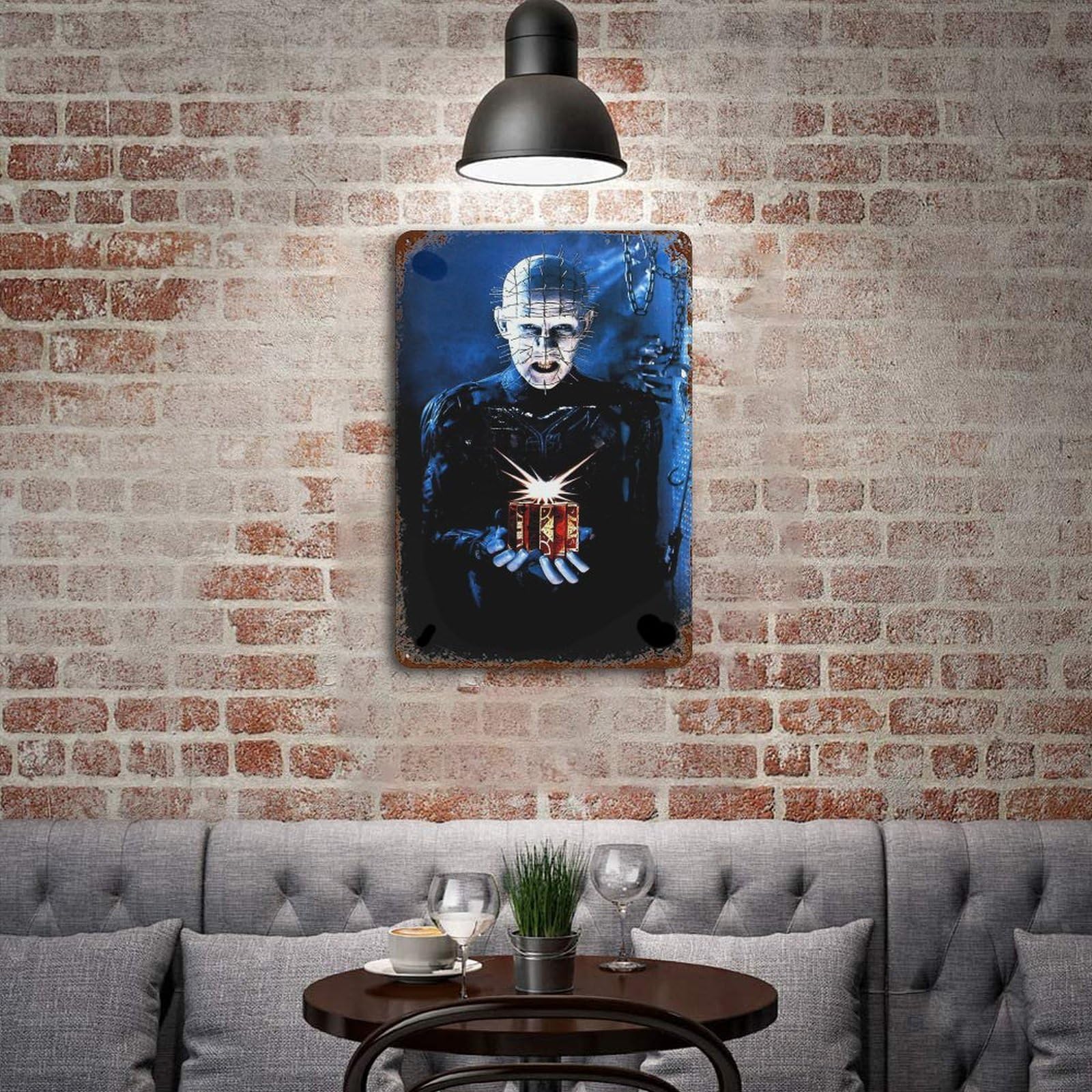 Amazon.co.jp: ブリキ看板 ヘル・レイザー 魔道士ピンヘッド 金属